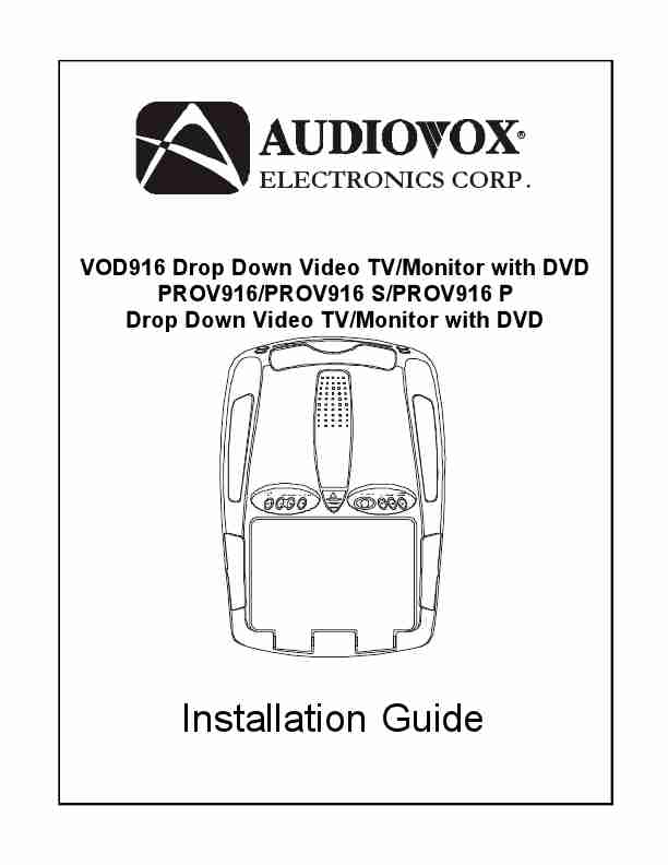 Audiovox Portable DVD Player PROV916 P-page_pdf